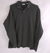 Izod Men&#39;s Long Sleeve Polo Shirt Size Large 100% Cotton - £11.38 GBP