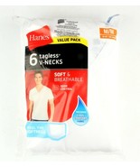 *Hanes Value Pack Tagless V-Necks White - 6 Pack Size MEDIUM (777VP6) - $31.05 CAD