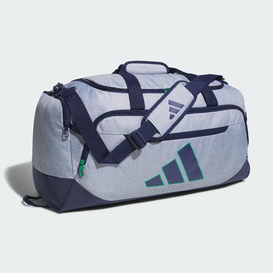 adidas Defender 5 Medium Duffel Bag, 5159471 JJ7730 Twill S10-Ash/Dark B... - $54.95