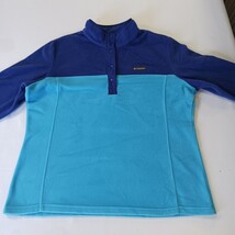 Columbia AL1302 Women's Blue Pullover Fleece Sweater 1/4 Snap Button Size 2XL  image 12