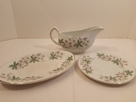 W. H. Grindley &amp; Co England Arcadia Pattern Saucer, Gravy Boat, Small Oval Plate - £25.88 GBP