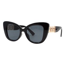 Women&#39;s Sunglasses Oversized Butterfly Square Frame Chain Design UV 400 - £11.89 GBP