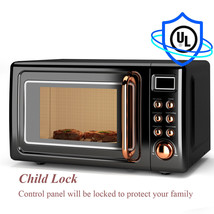 0.7Cu.ft 700W Retro Countertop Microwave Oven LED Display Glass Turntable New - £172.09 GBP