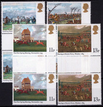 ZAYIX Great Britain 863-866 MNH Gutter Pairs Derby Horses Sports 021423S46 - £1.59 GBP