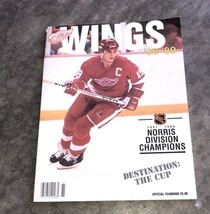NHL Detroit Red Wings Vintage Circa 88-89 Team Logo Official Hockey Year... - $213.21 MXN