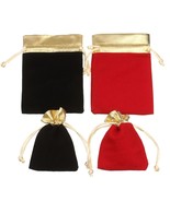 Lots Black / Red Gold Velvet Wedding Pouch Bracelet Jewelry Gift Bags 10... - £7.00 GBP+