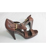 Jessica Simpson Brown Leather Strappy Open Toe High Heels Size 9 B Shoes... - £17.40 GBP