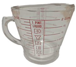 Pyrex 2 Cup Red Letter  D Handle Measuring Cup #516 - $15.83