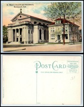 INDIANA Postcard - Richmond, St Mary&#39;s Church &amp; Residence A10 - £2.32 GBP