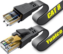 3 PACK!! New Cat 8 Ethernet Cable 1.5Ft High Speed Flat Internet Network Cable - £15.97 GBP