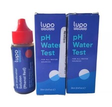 Lupo pH Water Test Kit for Drinking Water, Swimming Pools &amp; Spas 20 ml x 2  - £14.00 GBP
