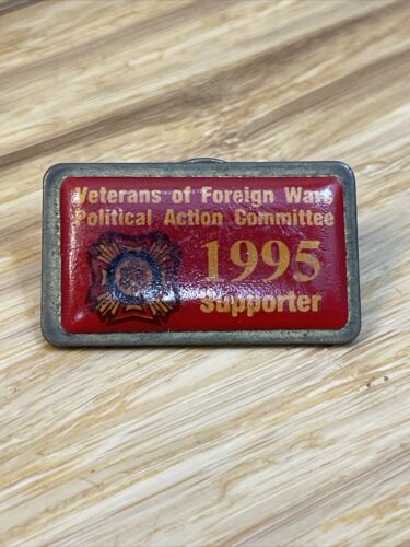 1995 VFW Political Action Committee Supporter Pin KG JD Veterans Foreign... - $9.90