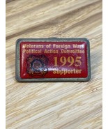 1995 VFW Political Action Committee Supporter Pin KG JD Veterans Foreign... - $9.90