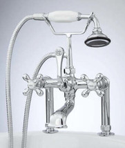Signature Hardware Deck-Mount Telephone Faucet with Cross Handles &amp; 6&quot; Deck Coup - £251.91 GBP