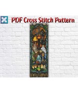 Lord Of The Rings Movie Hobbit Stained Glass Counted PDF Cross Stitch Pa... - $6.89 CAD