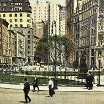 New York City Bowling Green Park Postcard Antique Vintage - £9.74 GBP