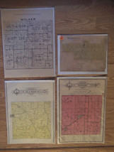 4 Vintage 1908 Illinois Plat Maps Hancock Adams Fulton County &amp; Township ETC - £31.45 GBP