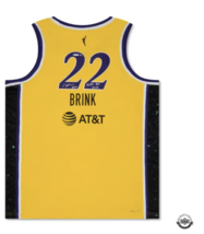 Cameron Brink Autographed&amp;Ins. 2024 LA Sparks Gold Rebel Edition Nike Je... - $695.00