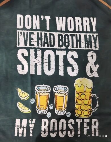 Primary image for Got My Shots & Booster Beer “ Dark Green & Tan Jersey  Large NWOT