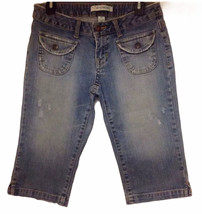 Juniors Aeropostale Flap Pocket Distressed Capri Jeans with Stretch Size... - $289.57 MXN