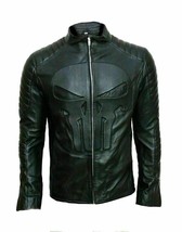 Men&#39;s Black Cowhide Leather Ghost Rider Jacket Agents Of Shield Season 4 Robbie - £125.52 GBP