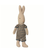 Micro Rabbit Doll in Knitted Sweater Romper –Soft Linen doll–Mini Rabbit... - $65.00