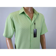 Men Short Sleeve Sport Shirt by BASSIRI Light Weight Soft Microfiber 61991 Green image 4