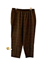 Allison Daley Ladies Dress Pants Brown Plaid Elastic Waist Pockets Sz 22W Nwt!! - £21.55 GBP