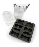 Gentlemans Dapper Ice Cube Tray Moustache Bowtie Glasses Silicone Party ... - $7.85