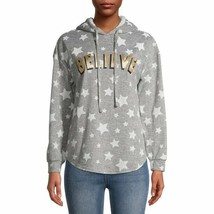 No Boundaries Juniors Faux Sherpa Lined Printed Graphic Hoodie Size S/CH... - $16.82