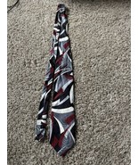 Halston III Mens Geometric Necktie Silk Multicolor VGT Pointed Abstract - €8,18 EUR