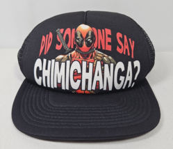 Did Someone Say Chimichanga? Marvel DEADPOOL Black Trucker Hat Cap Snapback - £10.20 GBP