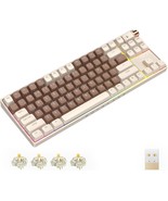 R87 Wireless Mechanical Keyboard, Hot Swappable Wired/2.4G, Lava Brown - $90.93