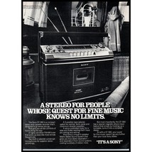 1978 Sony CF-580 Portable Cassette Recorder Stereo Vintage Print Ad Wall Art - £8.53 GBP