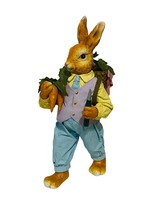 Easter Bunny Rabbit figurine anthropomorphic Department 56 Peter 11&quot; Beatrix vtg - £55.35 GBP