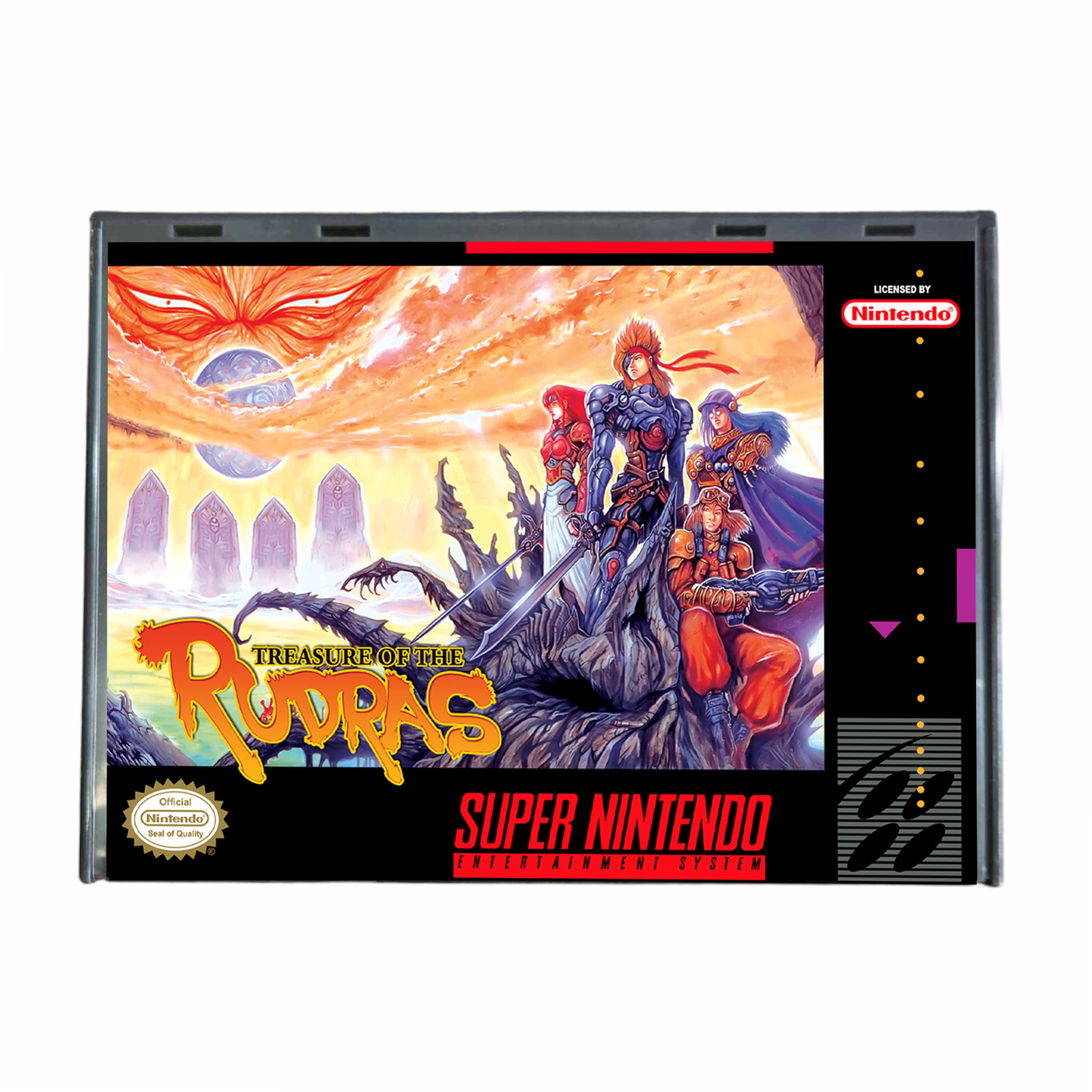 Treasure of the Rudras JRPG Game / Case SNES Super Nintendo (English Translated)