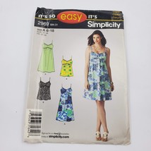 Simplicity Its So Easy Sewing Pattern UnCut 2969 Misses Knit Dress &amp; Top Sz 6-18 - £5.46 GBP