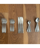 Vintage MCM 20pc Silhouette Atomic Star Stainless Steel Flatwear Set For... - $36.00