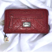 Vintage Red Color Kenneth Cole Reactin Zip Around Wallet - £43.12 GBP