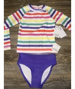 Harper Canyon Girls 2 Piece Swimsuit Size 3 Long-sleeve SPF 50. NWT. L - $17.81