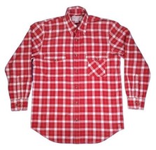 Filson Mens Shirt Fishing Size Med Long Sleeve Button Cotton Plaid Red W... - £35.41 GBP