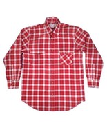 Filson Mens Shirt Fishing Size Med Long Sleeve Button Cotton Plaid Red W... - £35.04 GBP