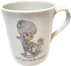 Vintage 1986 Enesco Precious Moments Thank You God for Grandma Coffee Tea Cup - £7.40 GBP