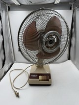 Vintage Shetland Control Air 12” Inch 70s 80s Oscillating Table Fan TEST... - $98.99