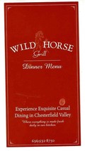 Wild Horse Grill Menu Chesterfield Towne Center Chesterfield Missouri - $17.80