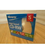 New Memorex High Speed CD-RW Discs. 5-Pack. 12x/700MB/80 Min. For Home a... - $13.02 CAD