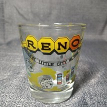 Vintage Shot Glass- Reno Nevada the Biggest Little City in the World - G... - £4.64 GBP