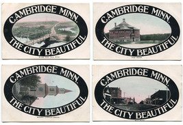 1910 Unposted Cambridge Minnesota Antique Landmark Postcard Lot of 4 - £11.42 GBP