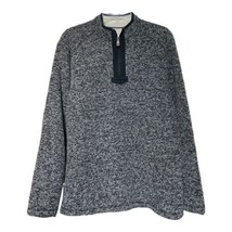 Orvis Brighton Men Black 1/4 Zip Sherpa Lined Pullover Sweater Jacket Si... - $17.99