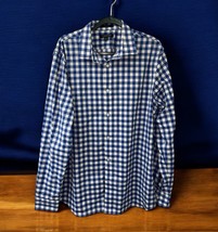 Banana Republic Mens Long Sleeve Slim Fit Untucked Plaid Shirt SIZE XL Tall - $19.75
